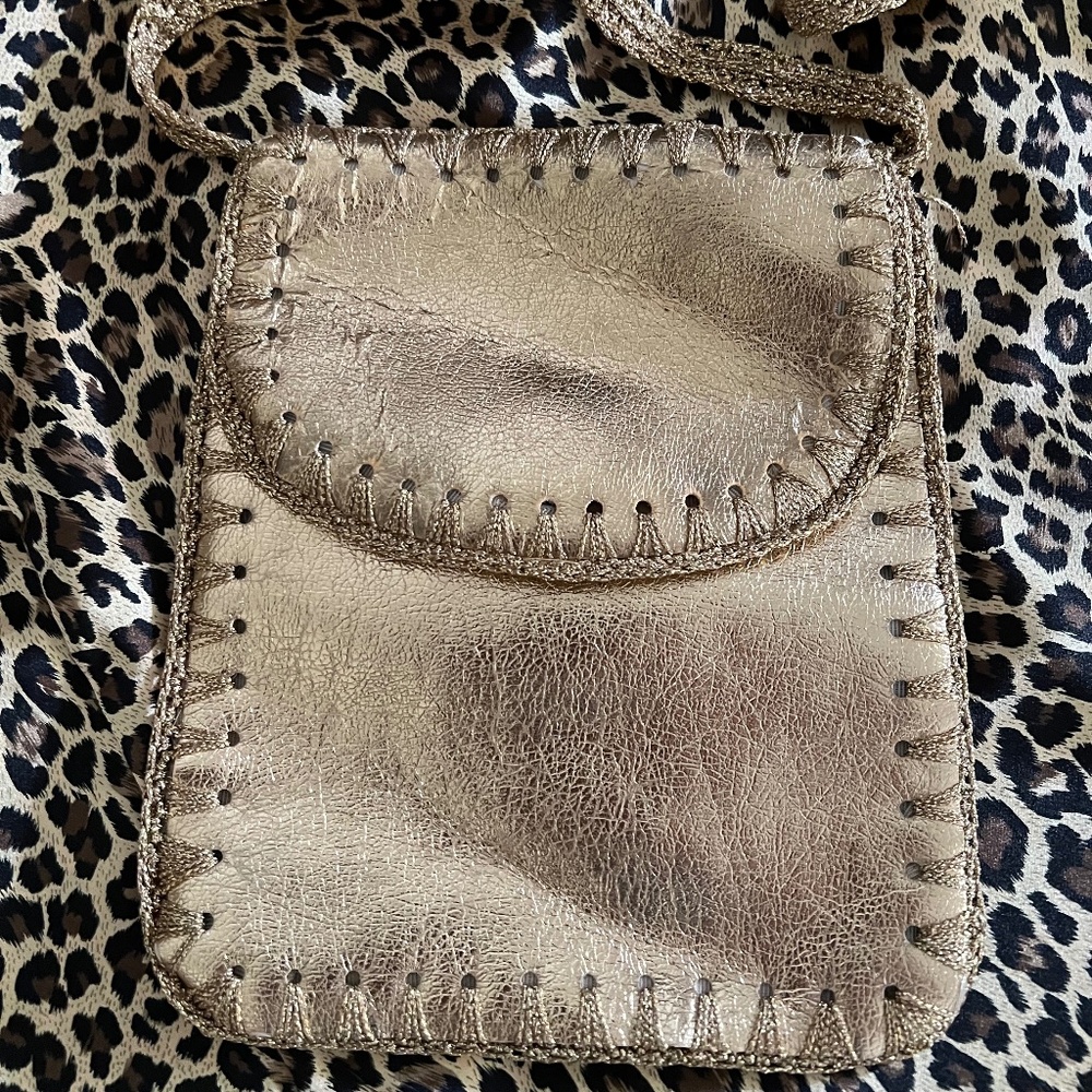 Gold Metallic Shoulder Pouch